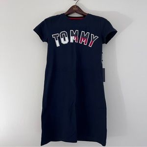 Tommy Hilfiger T-shirt Dress With Logo Navy Blue Women’s Size (S) NWT